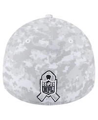 New Era Men's White Miami Dolphins 2025 Salute to Service Digital Camo Fan Pack 39THIRTY Flex Hat