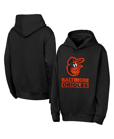 Outerstuff Big Boys and Girls Black Baltimore Orioles Back to Basics Hoodie