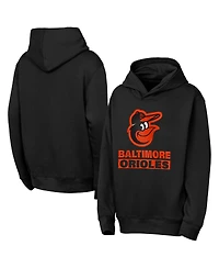 Outerstuff Big Boys and Girls Black Baltimore Orioles Back to Basics Hoodie