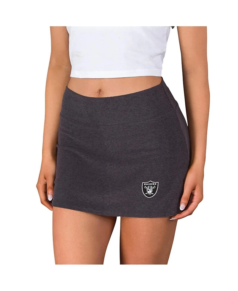 Concepts Sport Women's Charcoal Las Vegas Raiders Centerline Knit Skort