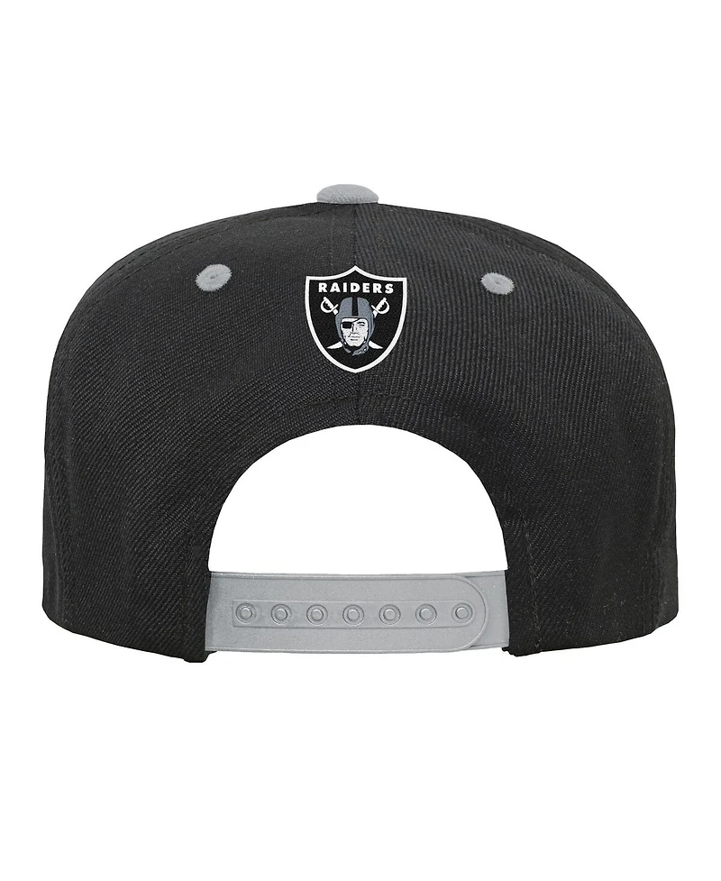 Outerstuff Big Boys and Girls Black Las Vegas Raiders Team Gradient Deadstock Snapback Hat