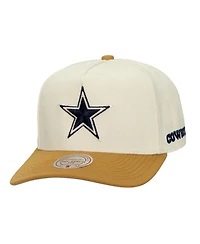 Mitchell & Ness Men's Tan Dallas Cowboys Dusted Double Pro Pinch Adjustable Hat