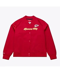 Women's Red Kansas City Chiefs Full-Snap Satin Jacket