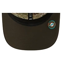 New Era Men's Green Miami Dolphins 2025 Salute to Service 9SEVENTY Adjustable Hat