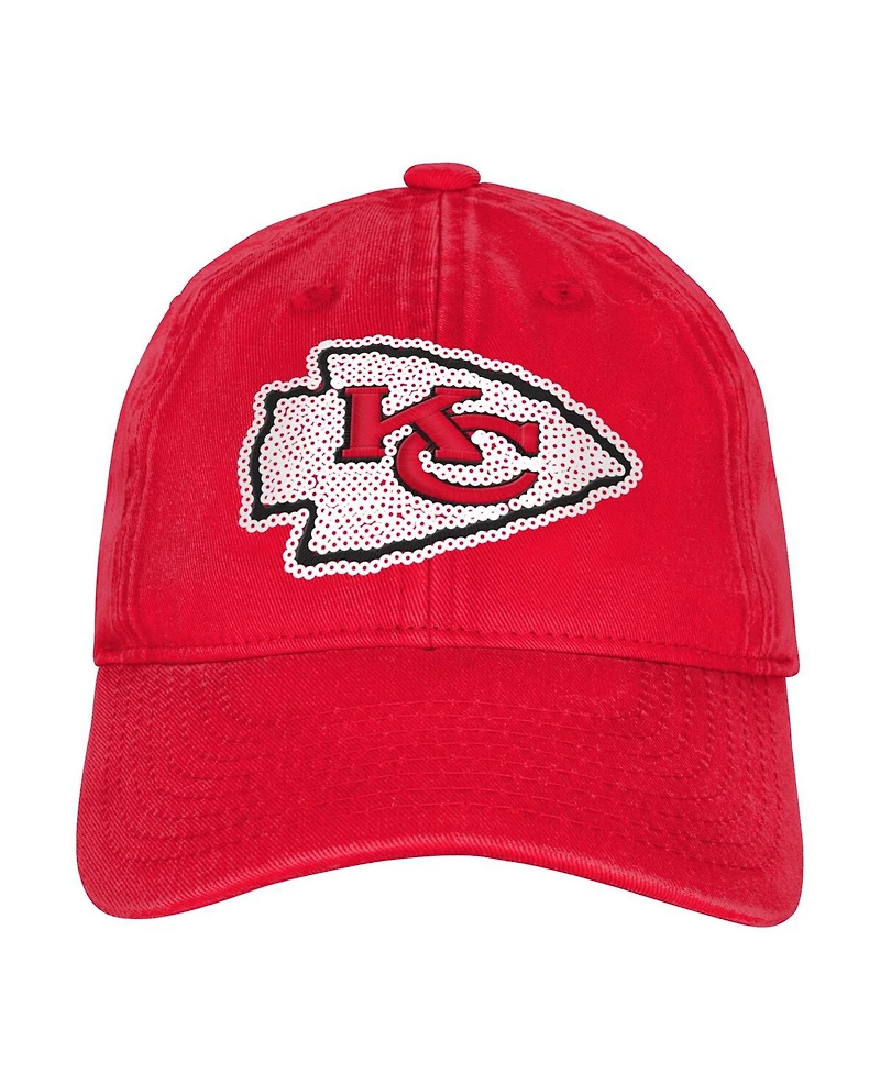 Outerstuff Big Girls Red Kansas City Chiefs Gridiron Adjustable Hat