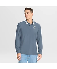 Fanatics Men's Blue Milano Cortina 2026 Winter Olympics Tipped Long Sleeve Polo Shirt
