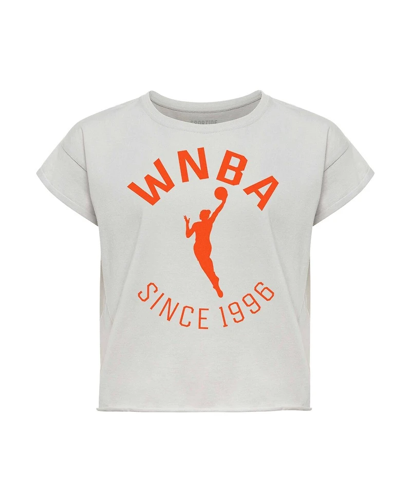 Sportiqe Women's Gray Wnba Cropped Genuine Issue Collection Alana T-Shirt