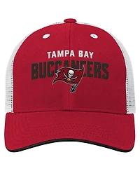 Outerstuff Big Boys and Girls Red Tampa Bay Buccaneers Core Lockup Trucker Adjustable Hat