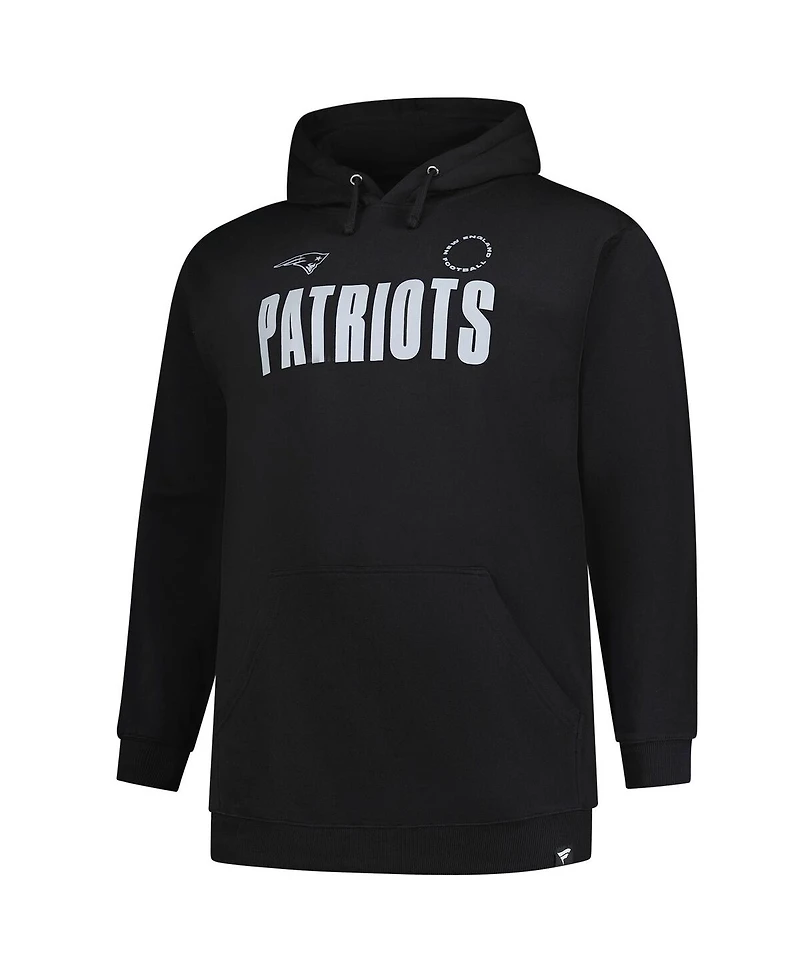 Fanatics Men's Black New England Patriots Big Tall Chip Shot Hoodie