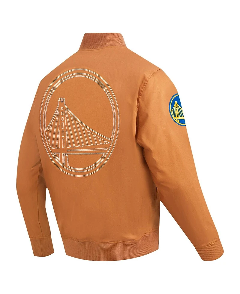 Pro Standard Men's Brown Golden State Warriors Paint The City Full-Zip Jacket