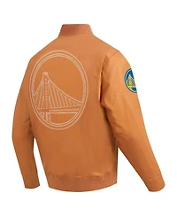Pro Standard Men's Brown Golden State Warriors Paint The City Full-Zip Jacket