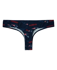 Concepts Sport Women's Navy New England Patriots Mosaic All Over Print Thong