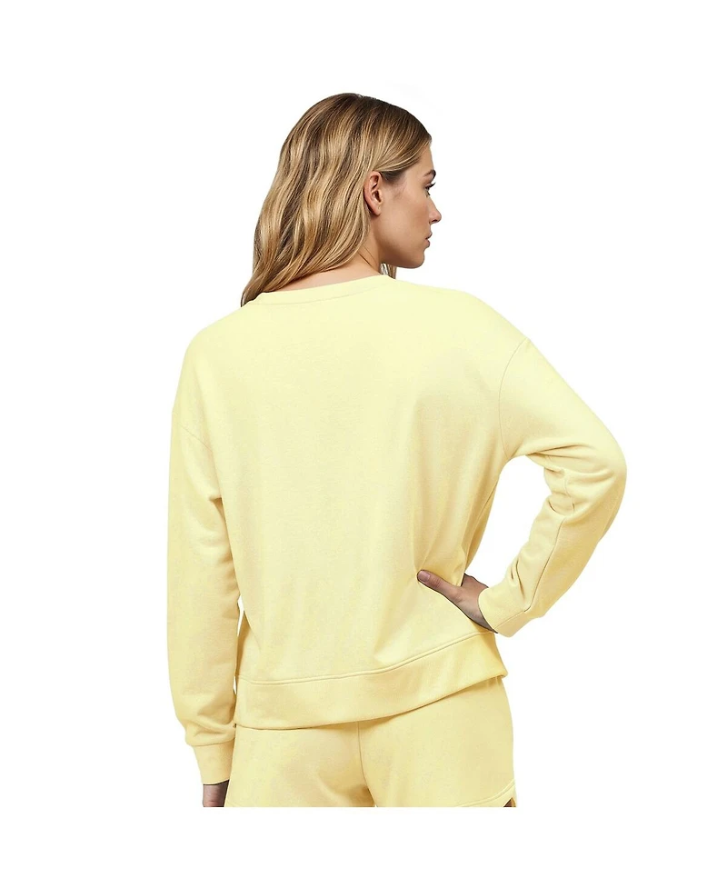 Concepts Sport Women's Yellow Pittsburgh Penguins Tonal Pullover Tri-Blend Sweatshirt