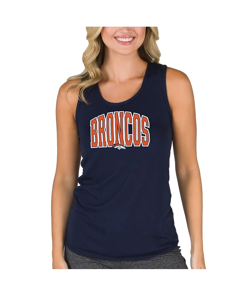 Concepts Sport Women's Navy Denver Broncos Marathon Racer Back Tank Top