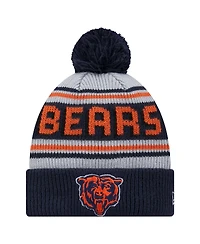 New Era Big Boys and Girls Navy Chicago Bears Main Cuffed with Pom Knit Hat