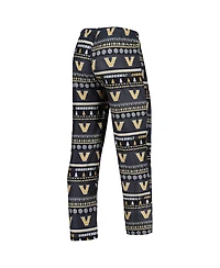 Concepts Sport Men's 2-Piece Black Vanderbilt Commodores Swivel Long Sleeve Top and Pants Sleep Set
