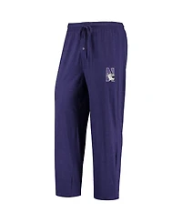 Concepts Sport Men's 2-Piece Purple/Heathered Charcoal Northwestern Wildcats Meter Long Sleeve Top and Pants Sleep Set