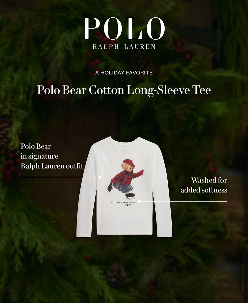 Polo Ralph Lauren Girls 2T-6X Long Sleeves T-Shirt