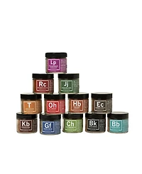 Uncommon Goods Periodic Table of Flavor Glass Jar Spice Rub Set, 12-Pc.