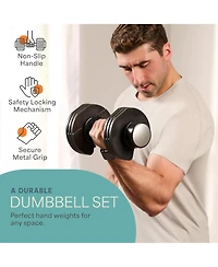 Lifepro Adjustable Dumbbells Set with Rack