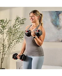 LifePro 15Lbs Adjustable Dumbbells - 6-in-1, Compact, Quick Adjust for Full Body Home Gym Fitness