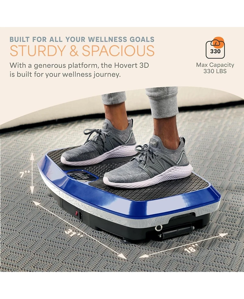 LifePro Hovert 3D Vibration Plate – Dual Motor Oscillation, Lateral & 3D Motion for Whole Body Fitness