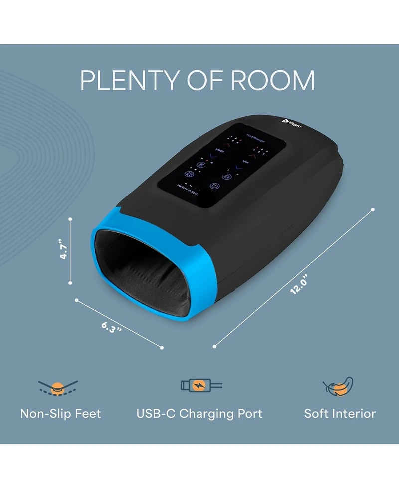 LifePro Legra Hand Massager with Heat & Compression – Heated Finger, Wrist & Palm Massager for Pressure Point Therapy