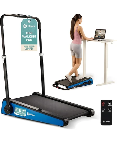 LifePro Smallest Portable Mini Walking Pad with Adjustable Handlebar