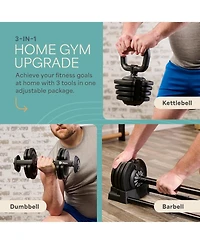 Lifepro Adjustable Dumbbells Set with Rack - Quick Adjust Weights, Secure Grip, Compact Design for Home Gym