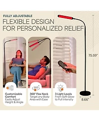 LifePro 2-in-1 Red Light Therapy & Reading Floor Lamp – 216 Led with Red, Near Infrared & White Light Modes for Skin Health, Pain Relief & Rela