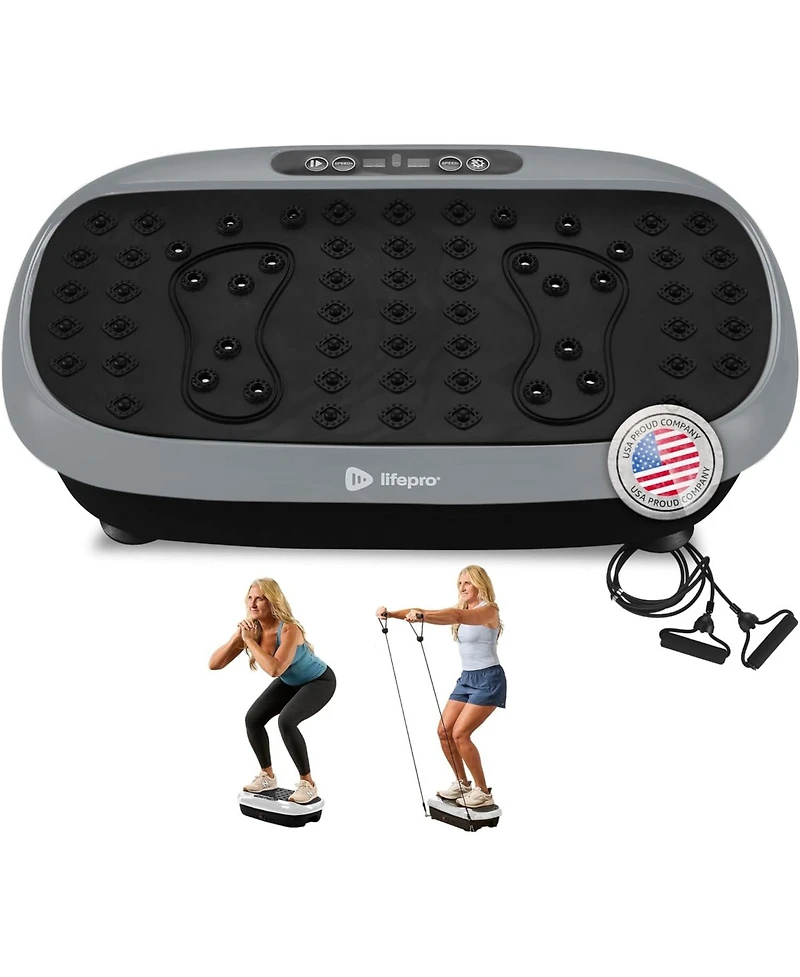Lifepro HexaPlate Lite Vibration Plate – Full Body Workout Platform with Magnetic Acupoints for Muscle Toning, Recovery & Lymphatic Drainage