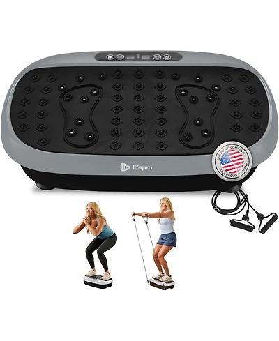 Lifepro HexaPlate Lite Vibration Plate – Full Body Workout Platform with Magnetic Acupoints for Muscle Toning, Recovery & Lymphatic Drainage
