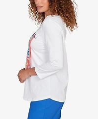 Ruby Rd. Petite Bella Vista Embellished Knit Top