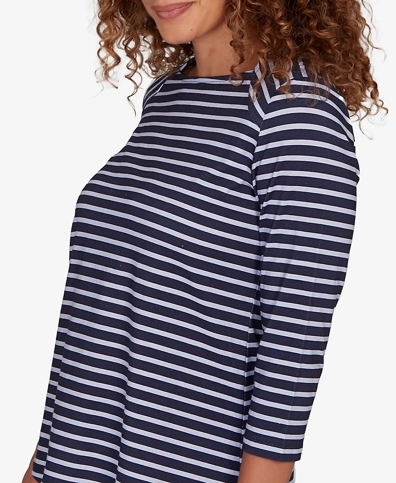 Ruby Rd. Petite Classic Marine Stripe Knit Top