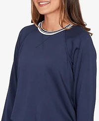 Ruby Rd. Petite Ultra Knit Bubble Hem Pullover Top