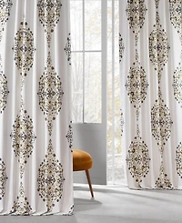 Half Price Drapes Emblem Printed Cotton Room Darkening Curtain