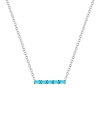 Macy's Lab-Grown Sapphire (5/8 ct. t.w.) Necklace Sterling Silver (also Multi-Stone)