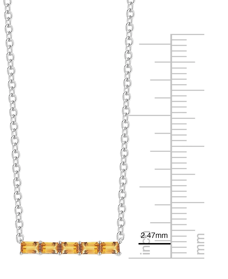 Macy's Lab-Grown Citrine (1/2 ct. t.w.) Necklace in Sterling Silver (also in Multi-Stone)