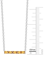Macy's Lab-Grown Citrine (1/2 ct. t.w.) Necklace in Sterling Silver (also in Multi-Stone)