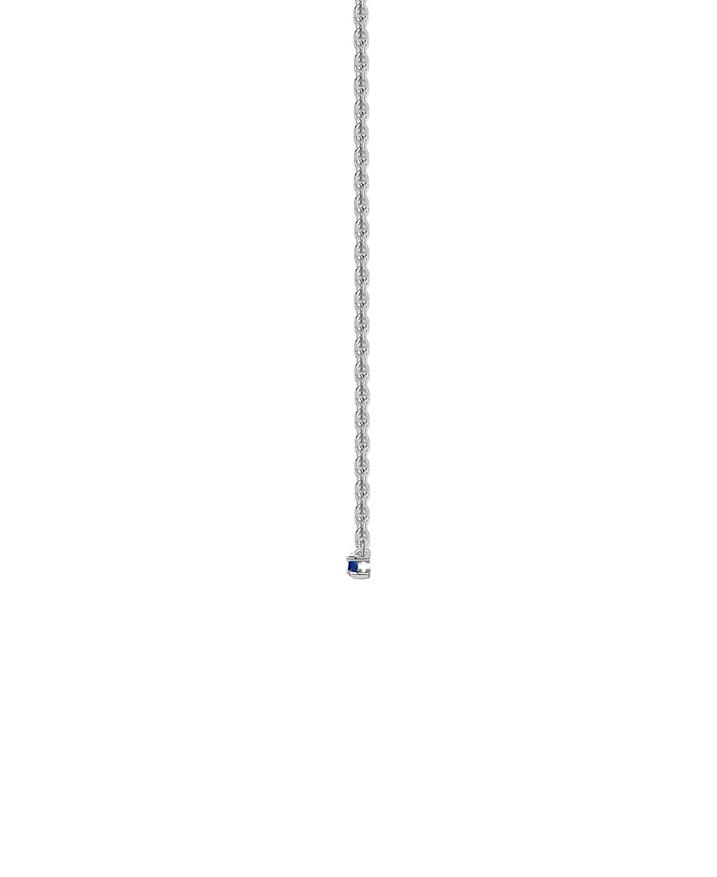 Macy's Lab-Grown Sapphire (5/8 ct. t.w.) Necklace in Sterling Silver (also in Multi-Stone)