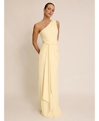 Six Stories Women's One Shoulder Drape Stretch Bridesmaid Dress