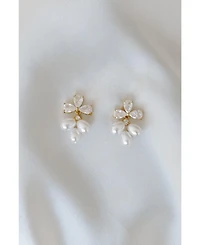 Untamed Petals Windsor Pearl Drop Earrings