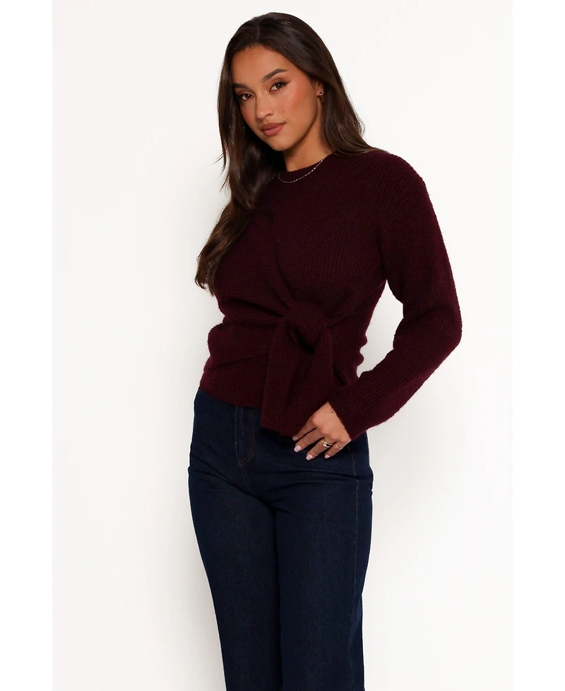 Petal and Pup Women's Ettie Wrap Side Tie Knit Sweater