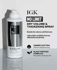 Igk Hair No Limit Dry Volume & Thickening Spray