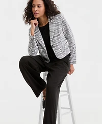 Liverpool Los Angeles Women's Notch Collar Cropped Blazer