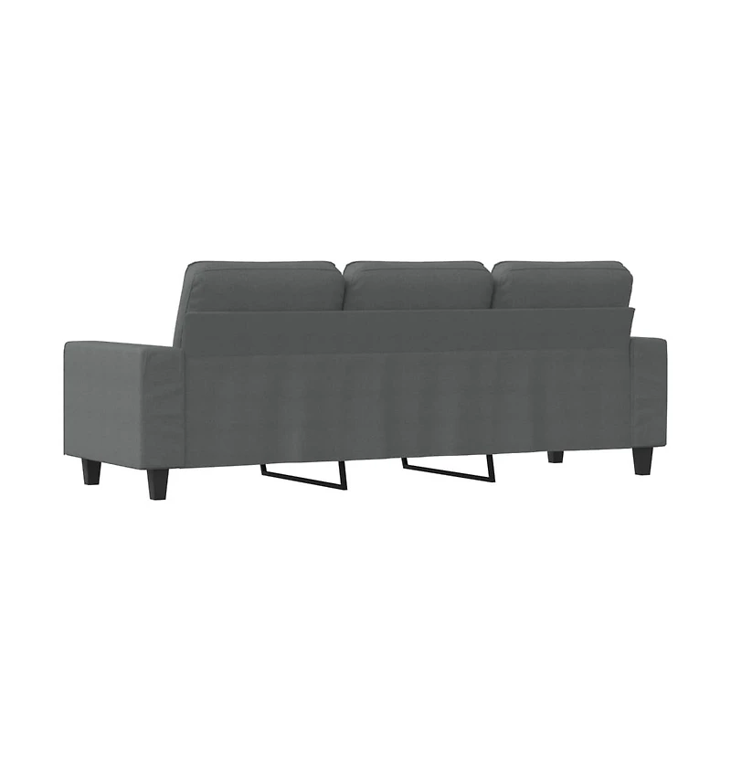 vidaXL 3-Seater Sofa Dark Gray 70.9" Fabric