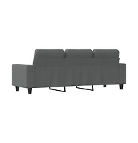 vidaXL 3-Seater Sofa Dark Gray 70.9" Fabric