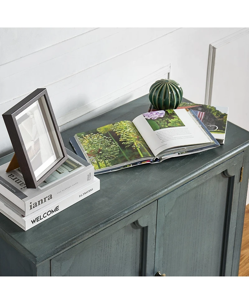 Hulala Home Farmhouse Pallantium 34" Tall 2-door Accent Cabinet with Adjustable Legs