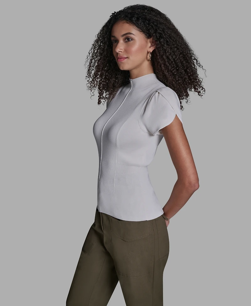 Bcbg Women's Tulip Sleeve Cinch Waist Pull-On Top