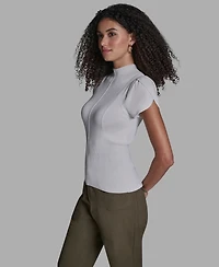 Bcbg Women's Tulip Sleeve Cinch Waist Pull-On Top